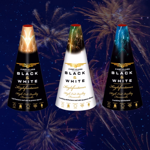 3 Stk. Keglefontæner fra First Class – Kraft og Elegance i Én Pakke