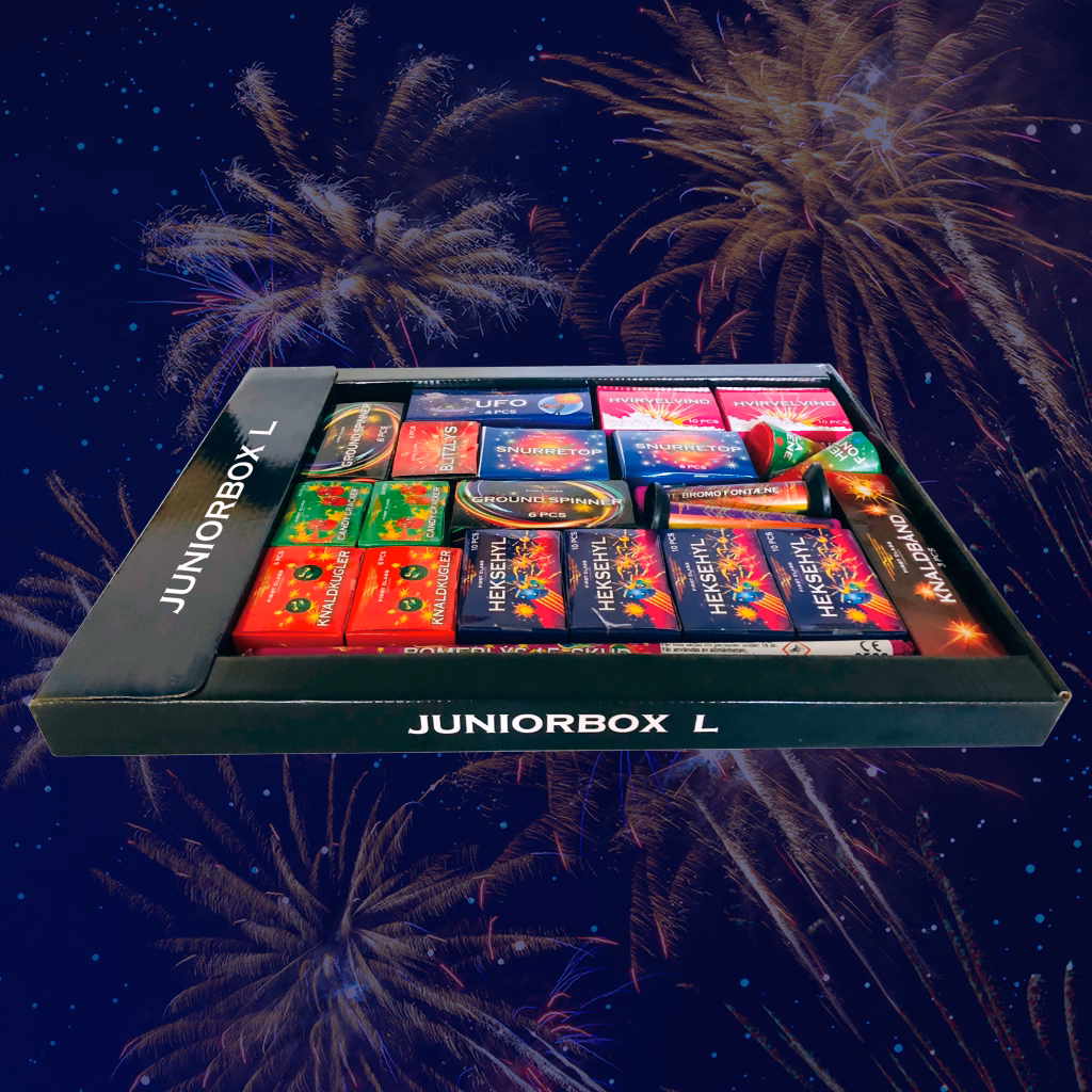 Juniorsortiment L - Den ultimative fyrværkeripakke til de unge entusiaster!