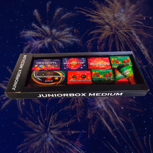 Juniorsortiment - Den perfekte fyrværkeripakke til de unge entusiaster!