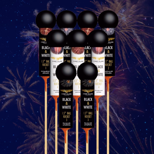 Raketsortiment 9 x 1,5″ – Imponerende Raketter til Festen
