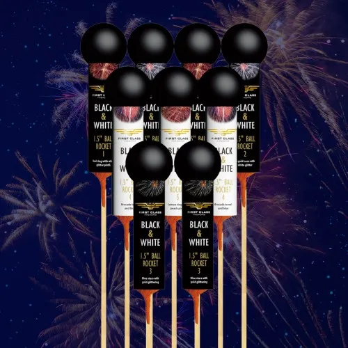 Raketsortiment 9 x 1,5″ – Imponerende Raketter til Festen